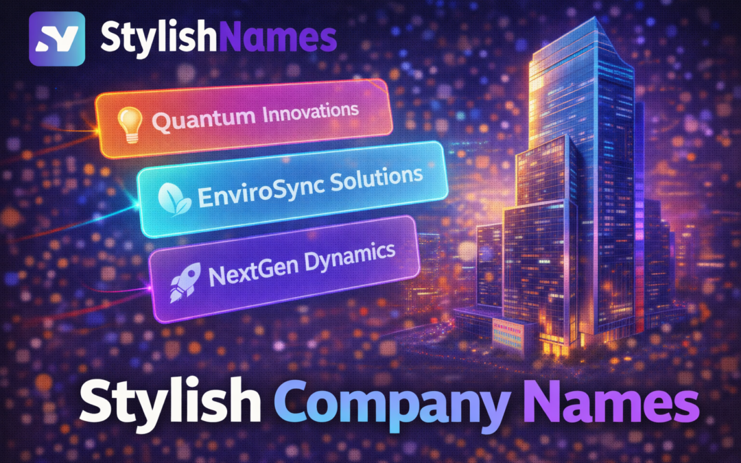 Stylish Company Names That Build Strong Brands Today